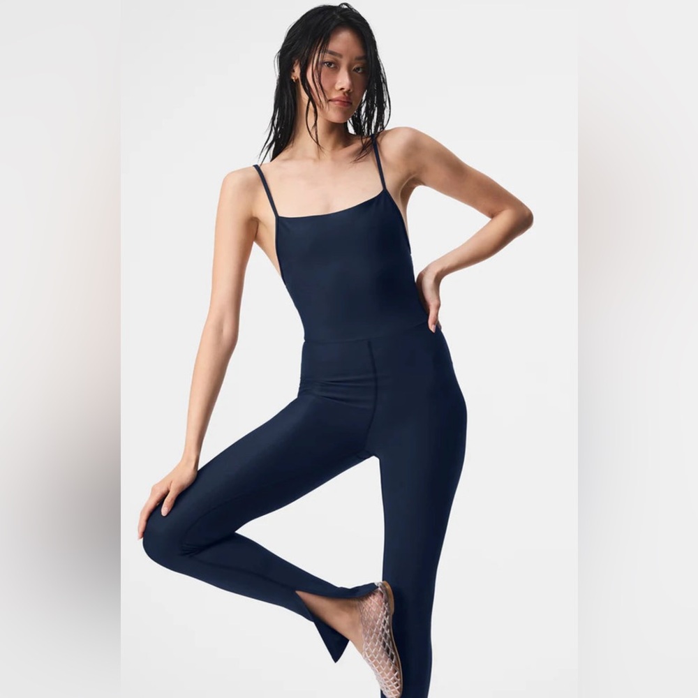 NWT Alo Yoga Airlift Disco Daze Onesie Navy